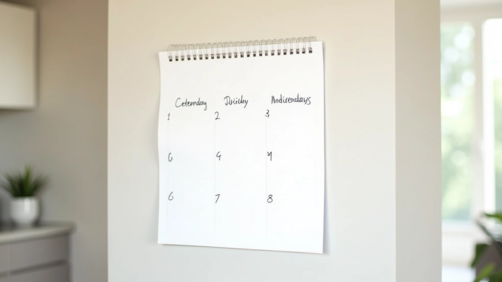 Calendrier mural montrant les quatre saisons avec des icônes de dépenses saisonnières