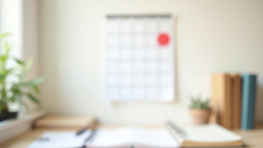 Calendrier mural avec une date cerclée en rouge symbolisant le jour d'analyse budgétaire mensuelle